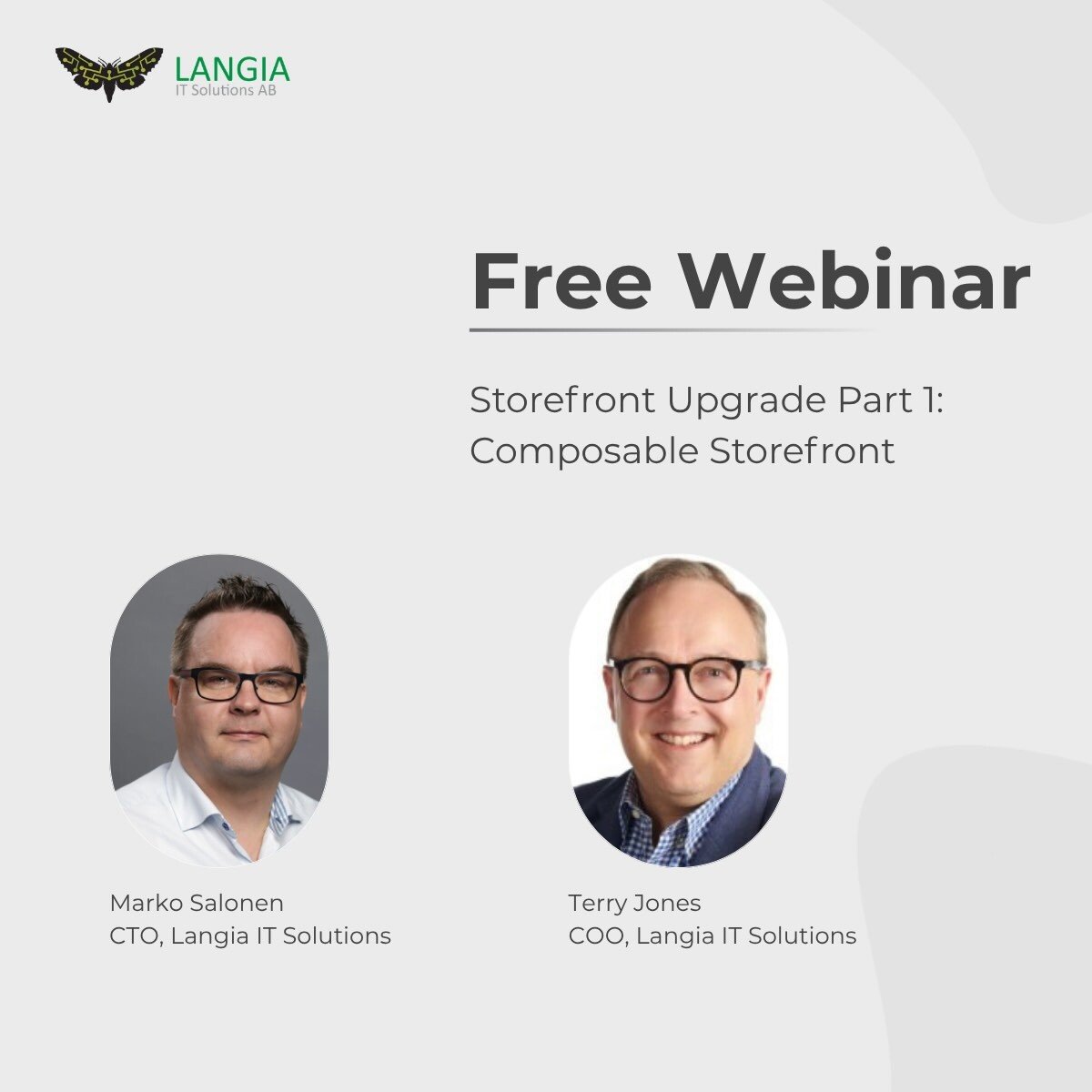 Free webinar on Composable Storefront Part 1 Free webinar on Composable Storefront Part 1